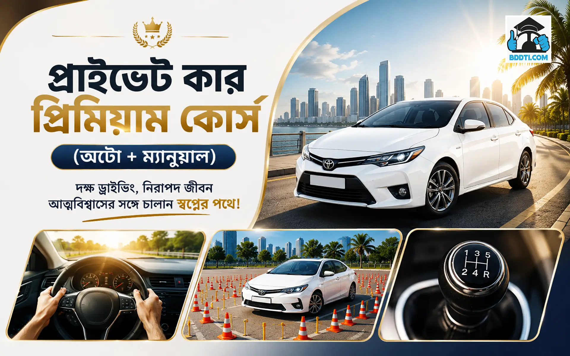 প্রাইভেট কার প্রিমিয়াম কোর্স (অটো+ম্যানুয়াল)